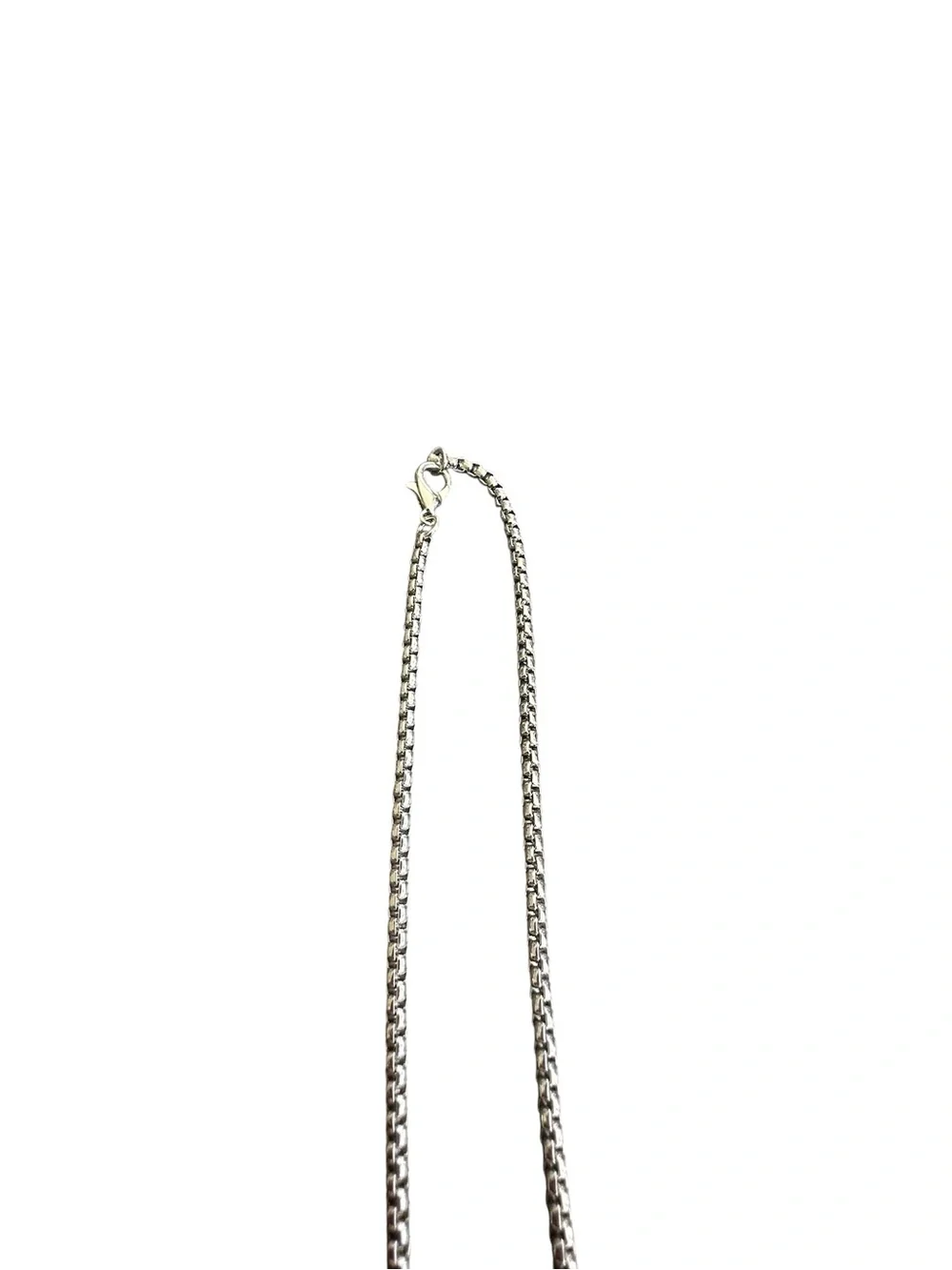 Unisex Silver Cross Pendant Long Style Chain Necklace